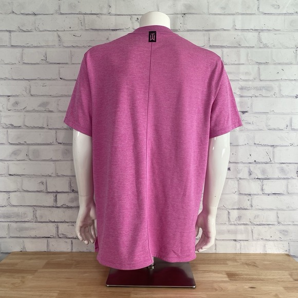 Nike Shirt Men's XL Extra Large Blade Collar Polo Aeroreact Tiger Woods Pink - Picture 7 of 13